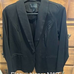 Eloquii Women's Black Blazer